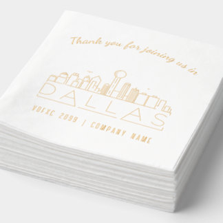 Gold Foil Custom Dallas Corporate Event Napkins