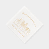 Gold Foil Custom Denver Corporate Event Napkins (Droite)