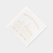 Gold Foil Custom Las Vegas Corporate Event Napkins (Droite)