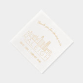 Gold Foil Custom Raleigh Corporate Event Napkins (Droite)