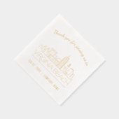 Gold Foil Custom Virginia Beach Event Napkins (Droite)