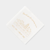 Gold Foil Custom Virginia Beach Event servetten (Rechts)
