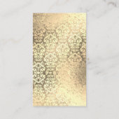 Gold Foil Damask Pattern | Lux Fancy Visitekaartje (Achterkant)