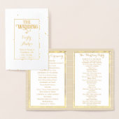 Gold Foil Damask WEDDING PROGRAMMA (Display)