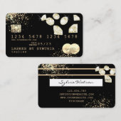 Gold Foil diamants Carte de crédit ajoutez votre l (Devant / Derrière)