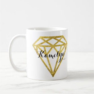 Gold Foil Diamond Koffiemok