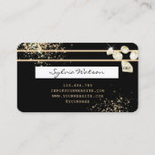Gold Foil diamonds Credit Kaart voeg uw logo toe Visitekaartje (Achterkant)