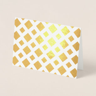 Gold Foil Diamonds op White Lattice Folie Kaarten