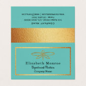Gold Foil Dragonfly - Double Loyalty Visitekaartjes (Buitenkant ongevouwen)