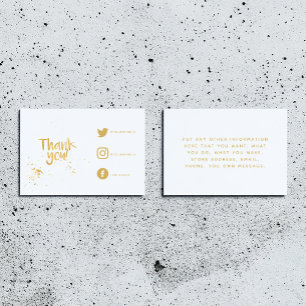 Gold foil-effect bedankt de Kaart Sociale links