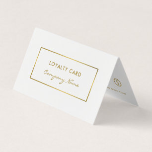 Gold Foil-effect Double Loyalty-Visitekaartje Visitekaartjes