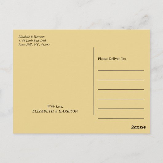 Gold Foil Effect Geometric Style Weddenschap Harte Briefkaart (Achterkant)