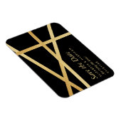 Gold Foil-effect Geometrische stijl Opslaan datum Magneet (Rechterzijde)
