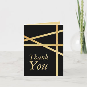 Gold Foil-effect Geometrische stijlbinding Bedankkaart