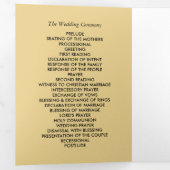 Gold Foil-effect Geometrische stijlbinding Drieluik Programma (Binnenzijde eerst)