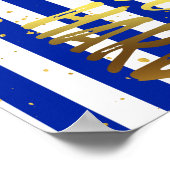 Gold Foil-effect Hustle Hard Poster (Hoek)