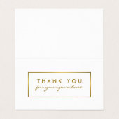 Gold Foil-effect Logo/Afbeelding Hartelijk dank Visitekaartjes (Buitenkant ongevouwen)