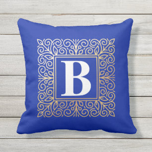 Gold Foil Effect Monogram Sierkussen