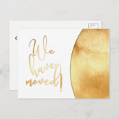 Gold Foil Effect, "We hebben bewogen" Aankondiging (Voorkant / Achterkant)