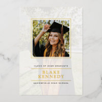 Gold Foil Elegance Vellum ingelijst Afstudeerder A