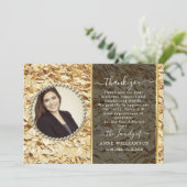 Gold Foil Elegant Carte de remerciements funéraire (Debout devant)