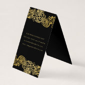 Gold Foil Elegant Floral Pattern Visitekaartjes (Achterkant)