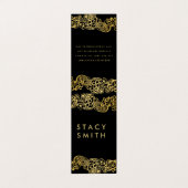 Gold Foil Elegant Floral Pattern Visitekaartjes (Buitenkant ongevouwen)