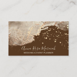*~* Gold Foil Elegant Glitter Beauty Wedding  Visitekaartje