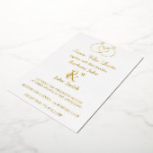 Gold Foil Elegant Rings Wedding Invitation (Rotation)