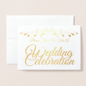 Gold Foil Elegant Wedding Invitation (Devant avec enveloppe)