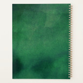 Gold Foil en Green Palm Leaf Beach Weddenschap Planner (Achterkant)