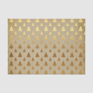 Gold Foil en Kraft Paper Rustige kerstboom Tissuepapier