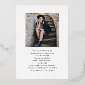 Gold Foil Faire-part de graduation photo (Verso)