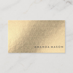 Gold Foil   Fashionable Lux Triangle Patroon Visitekaartje