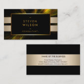 Gold Foil Faux Web Modern Computer Financial Visitekaartje (Voorkant / Achterkant)