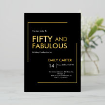 Gold Foil Fifty and Fabulous 50th Birthday Party