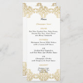 Gold Foil Filigree, menu Mariage (Devant / Derrière)