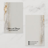 Gold Foil Fleck Earring Display Kaarten Visitekaartje (Voorkant / Achterkant)