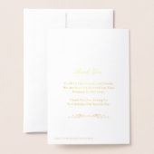 Gold Foil Flourish Lijst Wedding Ceremony Program Folie Kaarten (Met envelop)