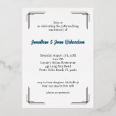 Gold Foil Frame 50e anniversaire Invitation (Verso)