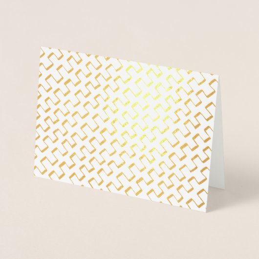 Gold Foil Geometric Painted Pattern Folie Kaarten (Voorkant)
