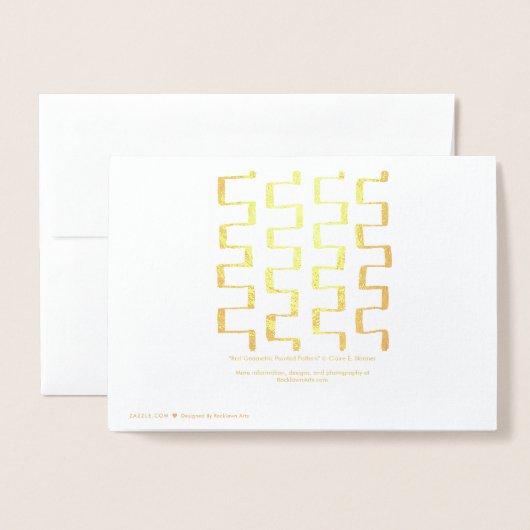 Gold Foil Geometric Painted Pattern Folie Kaarten (Met envelop)
