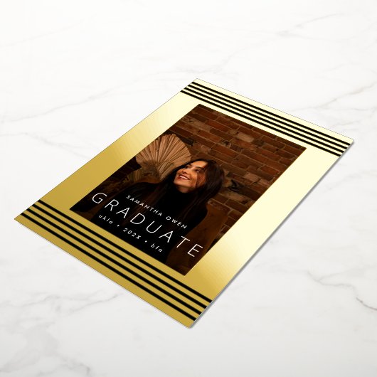 Gold Foil geperst | Afstuderen aankondiging Lijst (Gedraaid)