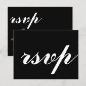 Gold Foil Glamor Wedding RSVP Invitation Carte pos (Devant / Derrière)