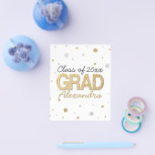 Gold Foil Glitter Confetti Gradution Party Custom Flyer (Enkel)