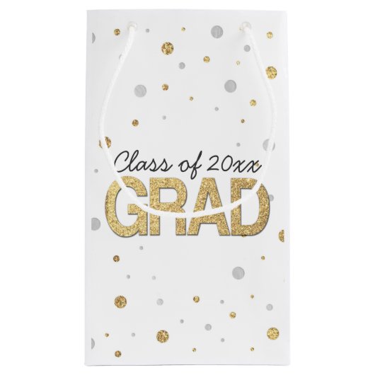 Gold Foil Glitter Confetti Gradution Party Custom Klein Cadeauzakje (Achterkant)