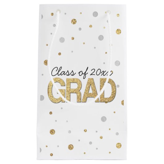 Gold Foil Glitter Confetti Gradution Party Custom Klein Cadeauzakje (Voorkant)