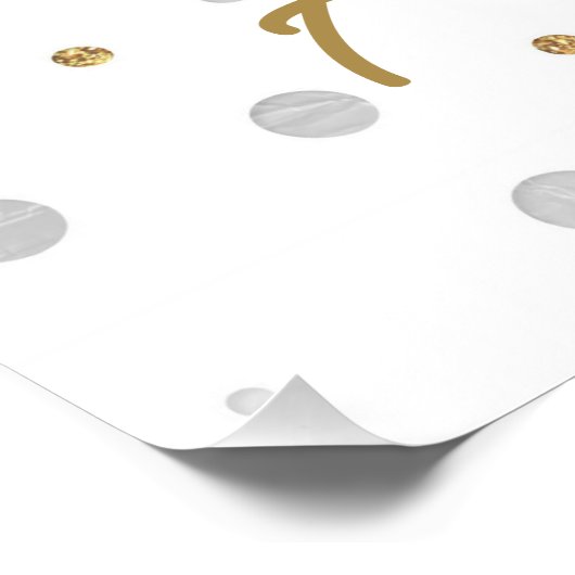 Gold Foil Glitter Confetti Gradution Party Custom Perfect Poster (Hoek)