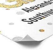 Gold Foil Glitter Confetti Gradution Party Custom Poster (Hoek)