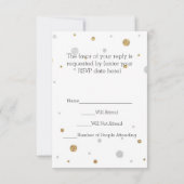 Gold Foil Glitter Confetti Gradution Party Custom RSVP Kaartje (Achterkant)